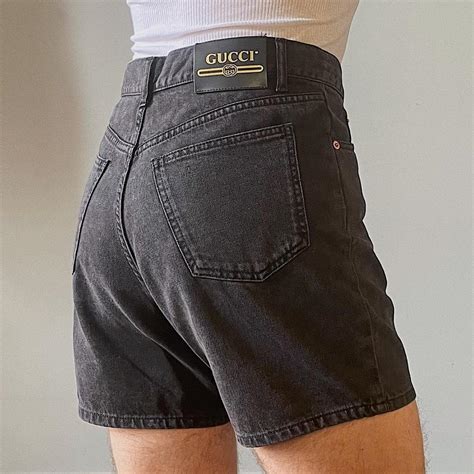 gucci sweatpants black|Gucci denim shorts men.